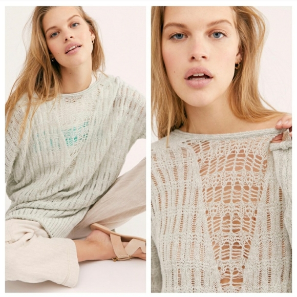 FREE PEOPLE Pretty in Pointelle Tunic Sweater - Picture 7 of 11